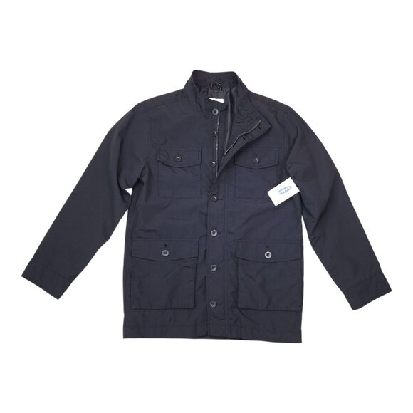 Old Navy Boys XL 14-16 Water-Resistant Black Jacket Zip & Button Front Pockets - Picture 1 of 11